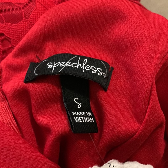 🦋 Speechless Scarlet Rose Red Lace mini Dress. Size Small. New With Tags! - Picture 6 of 8